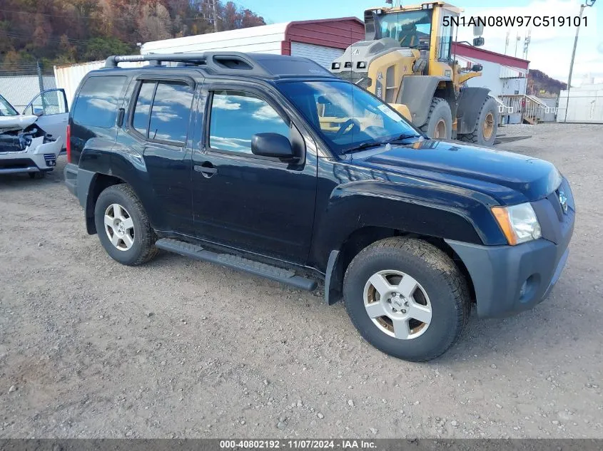 2007 Nissan Xterra S VIN: 5N1AN08W97C519101 Lot: 40802192