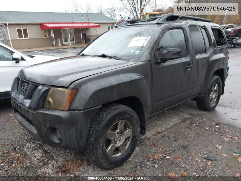 2007 Nissan Xterra X VIN: 5N1AN08W57C546425 Lot: 40804459