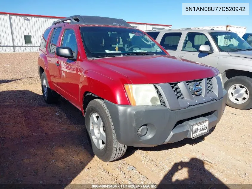 5N1AN08U77C520942 2007 Nissan Xterra S