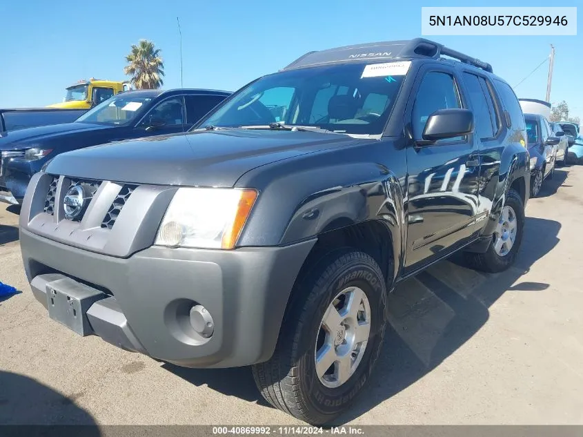 2007 Nissan Xterra S VIN: 5N1AN08U57C529946 Lot: 40869992