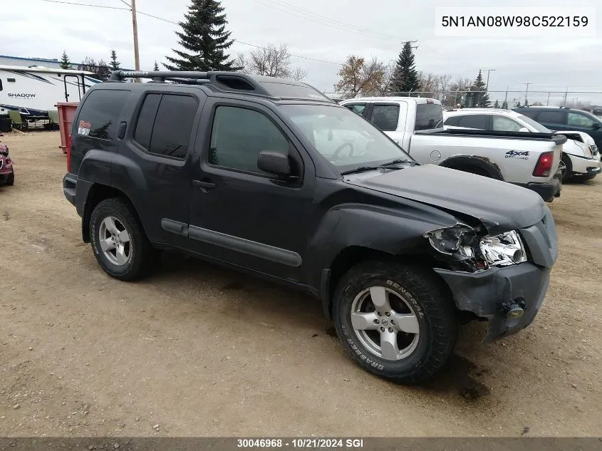 2008 Nissan Xterra Off Road/S/Se VIN: 5N1AN08W98C522159 Lot: 30046968