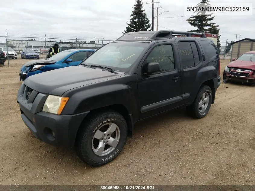 2008 Nissan Xterra Off Road/S/Se VIN: 5N1AN08W98C522159 Lot: 30046968