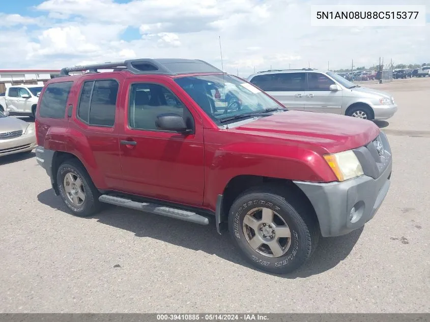 2008 Nissan Xterra S VIN: 5N1AN08U88C515377 Lot: 39410885