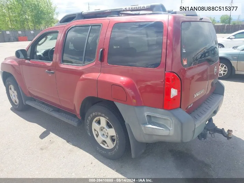 2008 Nissan Xterra S VIN: 5N1AN08U88C515377 Lot: 39410885