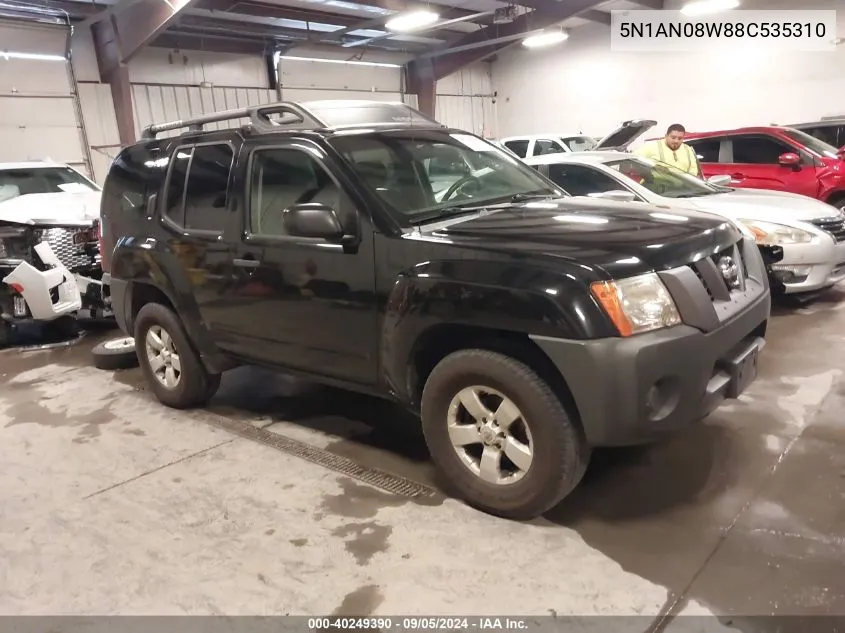 2008 Nissan Xterra X VIN: 5N1AN08W88C535310 Lot: 40249390