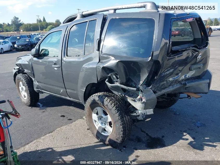 2008 Nissan Xterra S VIN: 5N1AN08W48C541265 Lot: 40327947