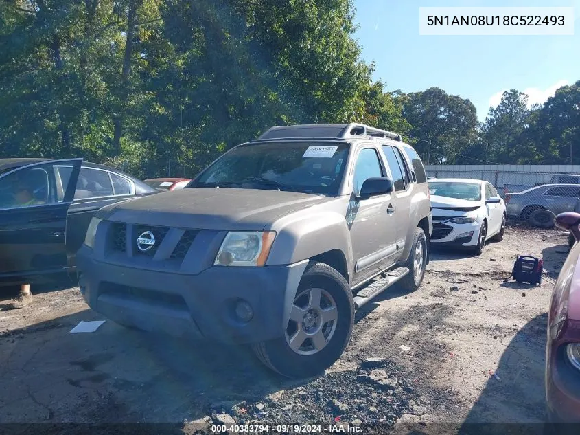 5N1AN08U18C522493 2008 Nissan Xterra S