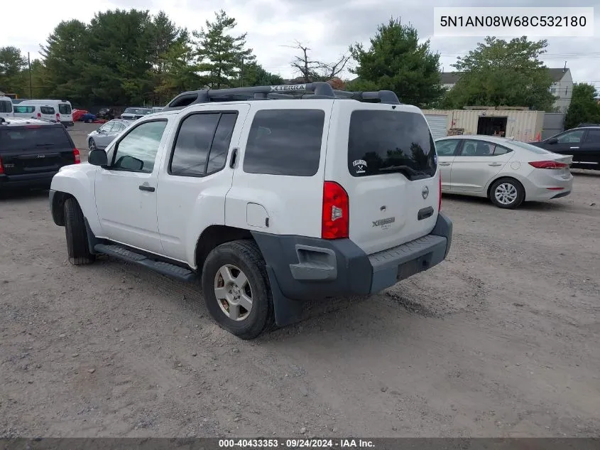 2008 Nissan Xterra S VIN: 5N1AN08W68C532180 Lot: 40433353