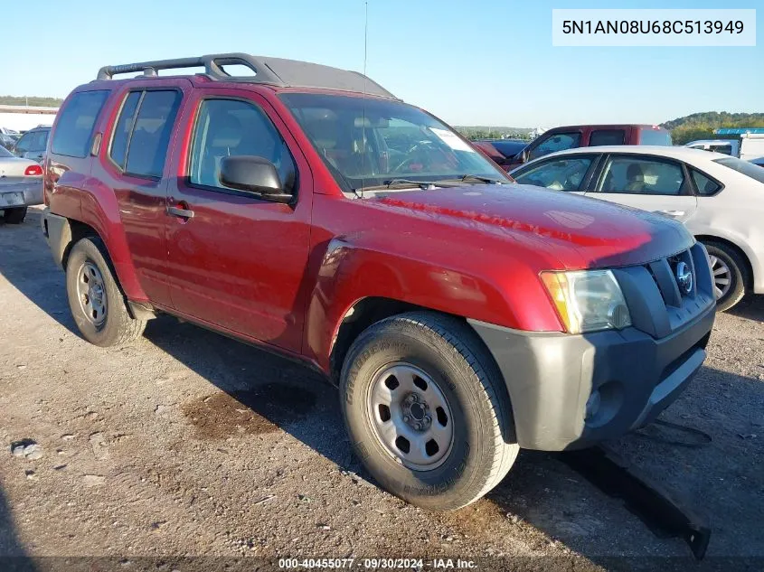 2008 Nissan Xterra X VIN: 5N1AN08U68C513949 Lot: 40455077