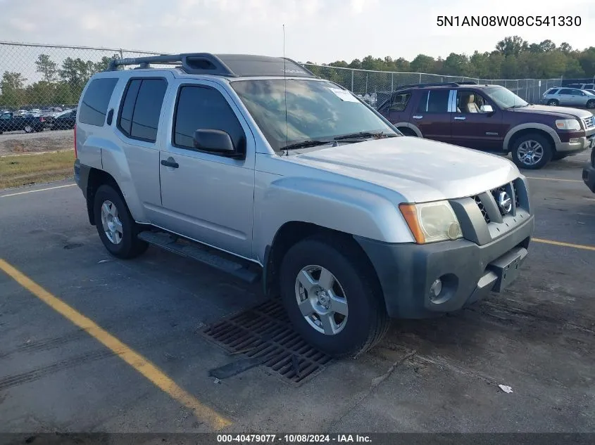 2008 Nissan Xterra S VIN: 5N1AN08W08C541330 Lot: 40479077