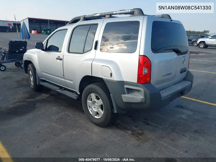 2008 Nissan Xterra S VIN: 5N1AN08W08C541330 Lot: 40479077