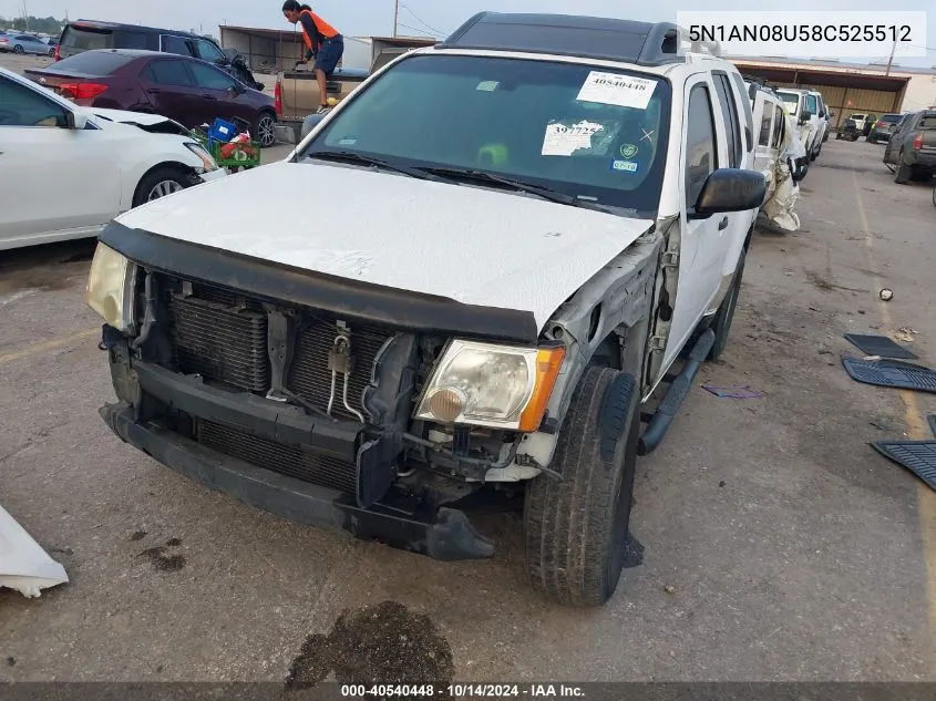 2008 Nissan Xterra Off Road/S/Se VIN: 5N1AN08U58C525512 Lot: 40540448