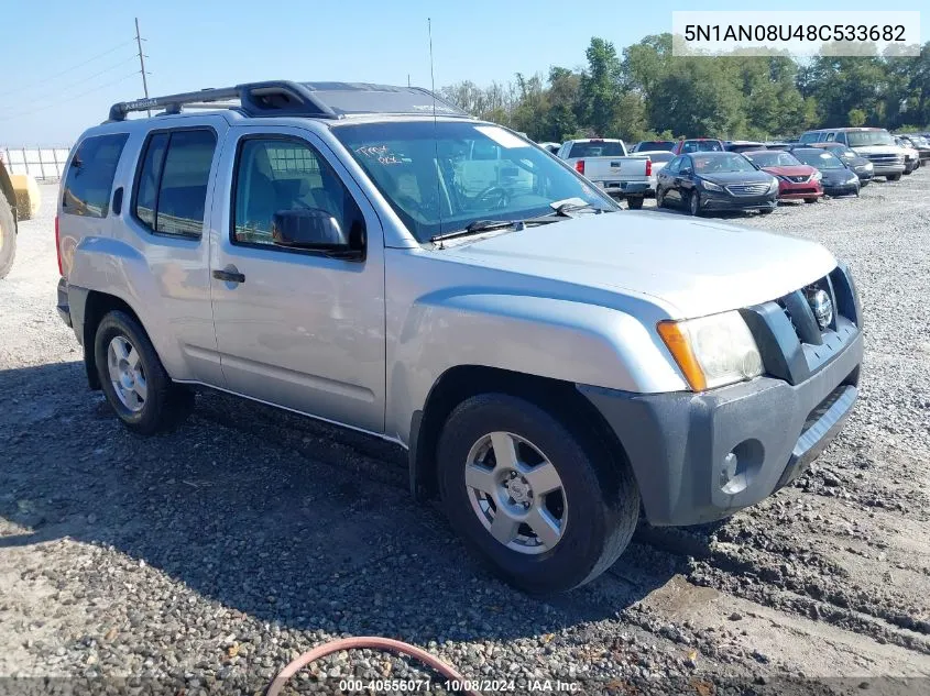 2008 Nissan Xterra S VIN: 5N1AN08U48C533682 Lot: 40556071