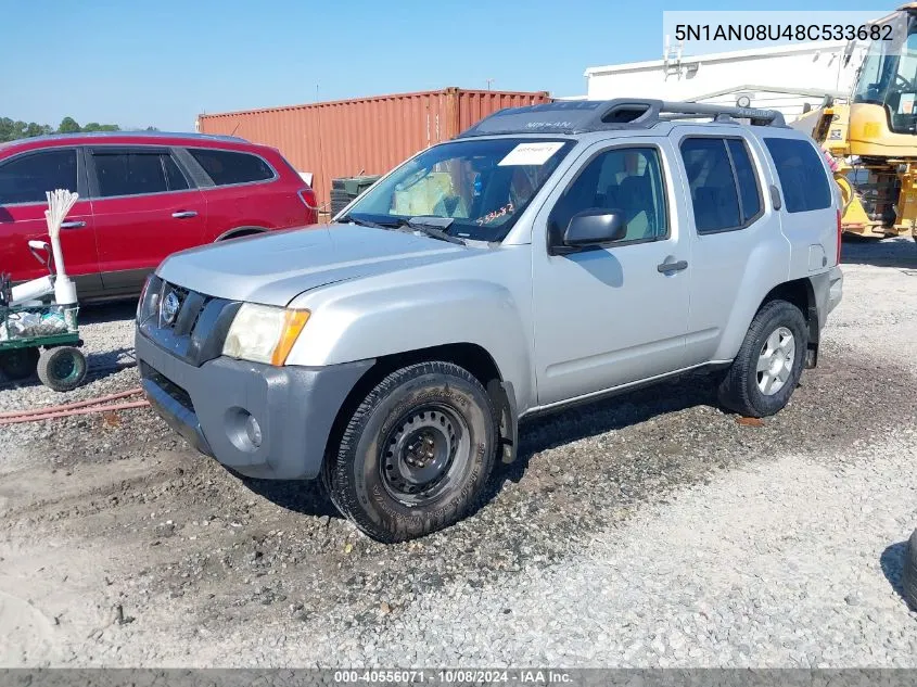 2008 Nissan Xterra S VIN: 5N1AN08U48C533682 Lot: 40556071