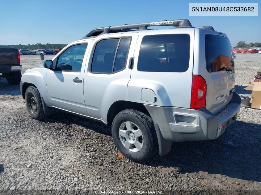 2008 Nissan Xterra S VIN: 5N1AN08U48C533682 Lot: 40556071