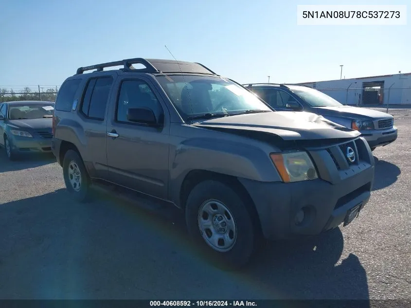 2008 Nissan Xterra X VIN: 5N1AN08U78C537273 Lot: 40608592