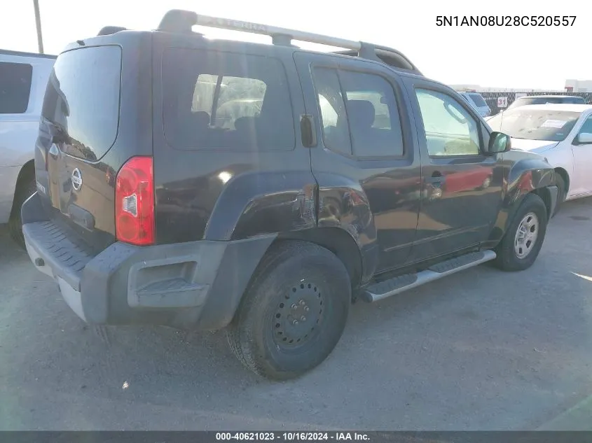 2008 Nissan Xterra S VIN: 5N1AN08U28C520557 Lot: 40621023