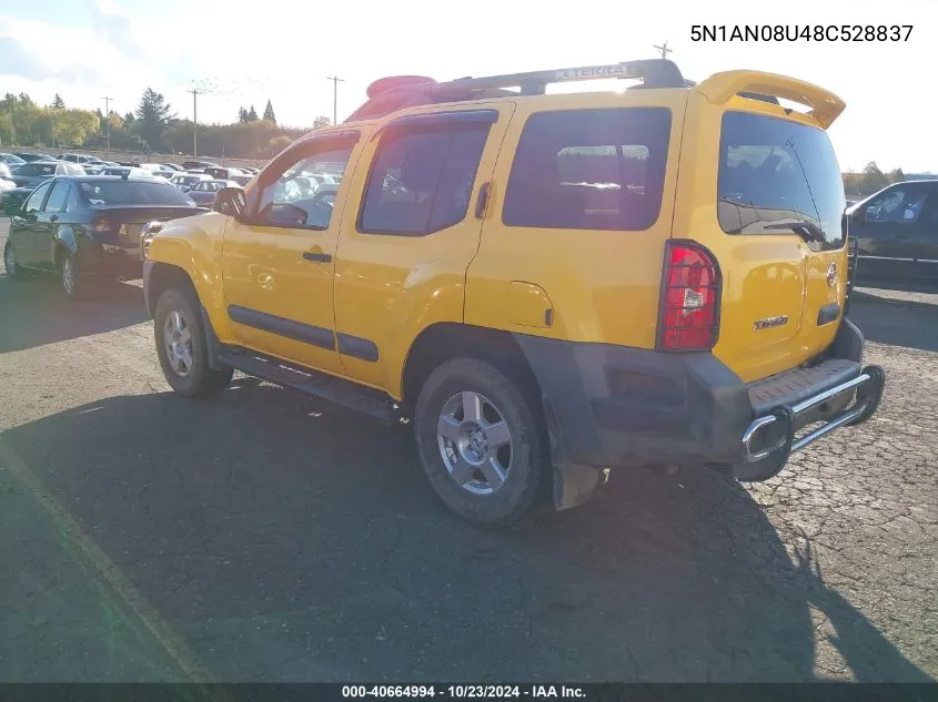 2008 Nissan Xterra S VIN: 5N1AN08U48C528837 Lot: 40664994