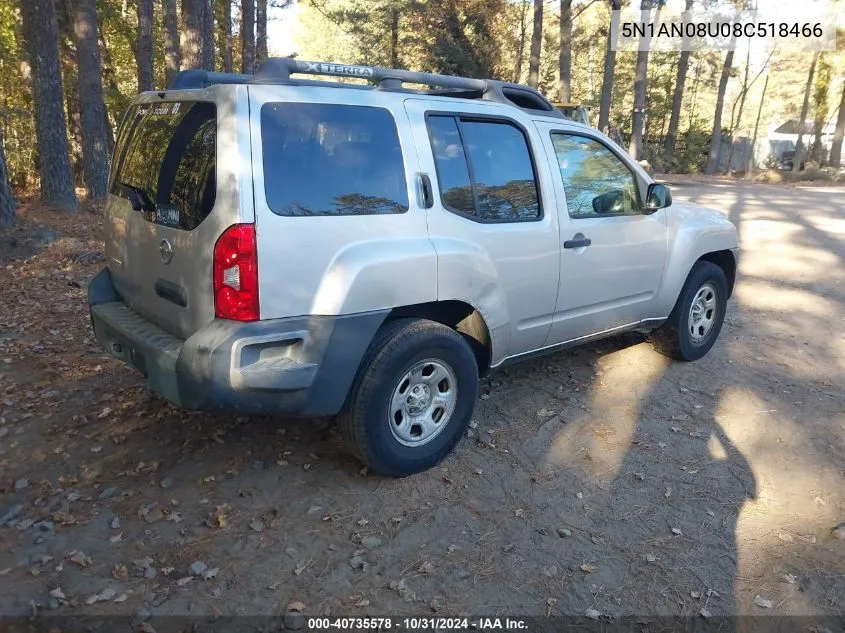 2008 Nissan Xterra X VIN: 5N1AN08U08C518466 Lot: 40735578