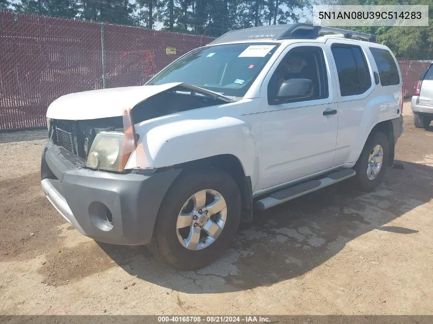 2009 Nissan Xterra Off Road/S/Se VIN: 5N1AN08U39C514283 Lot: 40165705