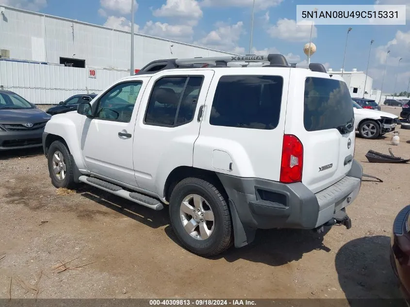 2009 Nissan Xterra S VIN: 5N1AN08U49C515331 Lot: 40309813