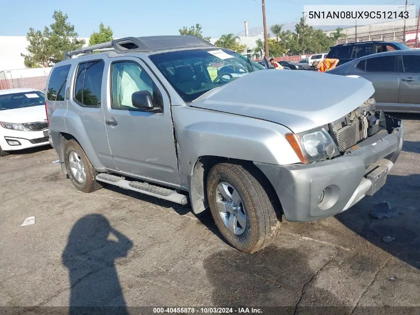 2009 Nissan Xterra S VIN: 5N1AN08UX9C512143 Lot: 40455878