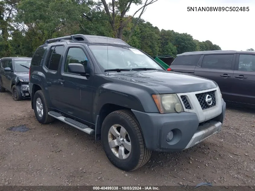 2009 Nissan Xterra S VIN: 5N1AN08W89C502485 Lot: 40499338