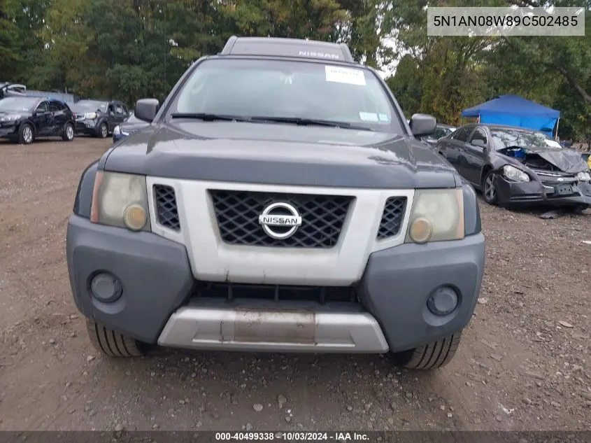 2009 Nissan Xterra S VIN: 5N1AN08W89C502485 Lot: 40499338