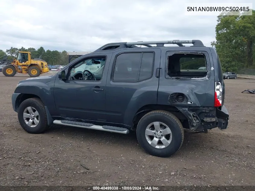 2009 Nissan Xterra S VIN: 5N1AN08W89C502485 Lot: 40499338