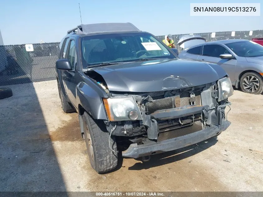 2009 Nissan Xterra S VIN: 5N1AN08U19C513276 Lot: 40516751