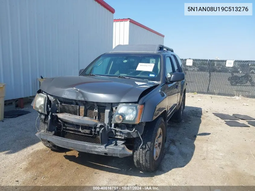 2009 Nissan Xterra S VIN: 5N1AN08U19C513276 Lot: 40516751