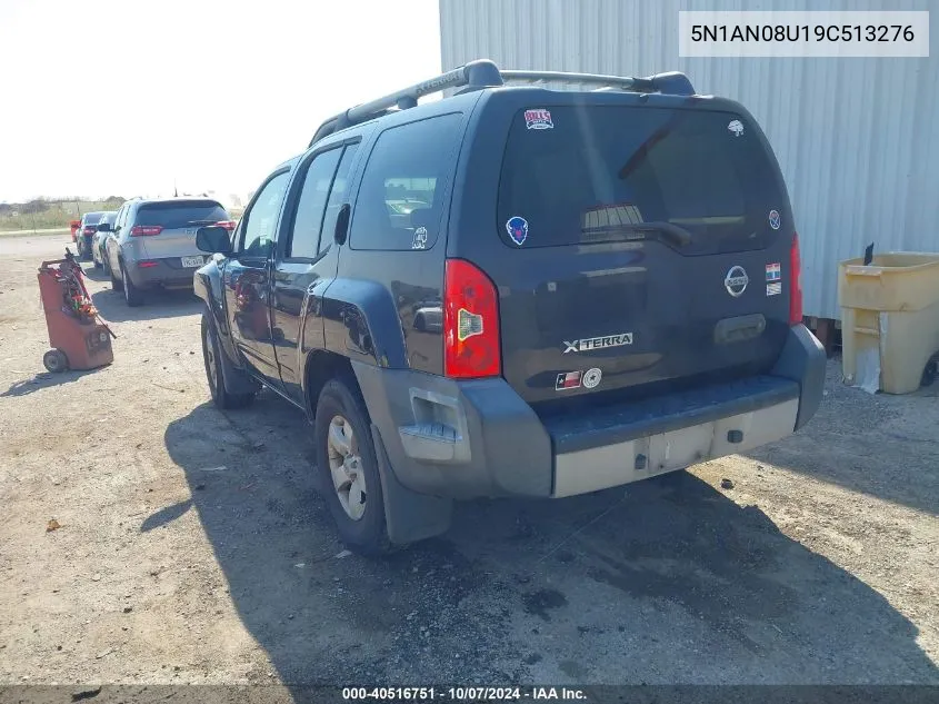 2009 Nissan Xterra S VIN: 5N1AN08U19C513276 Lot: 40516751