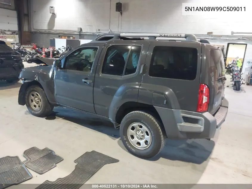 2009 Nissan Xterra X VIN: 5N1AN08W99C509011 Lot: 40522131