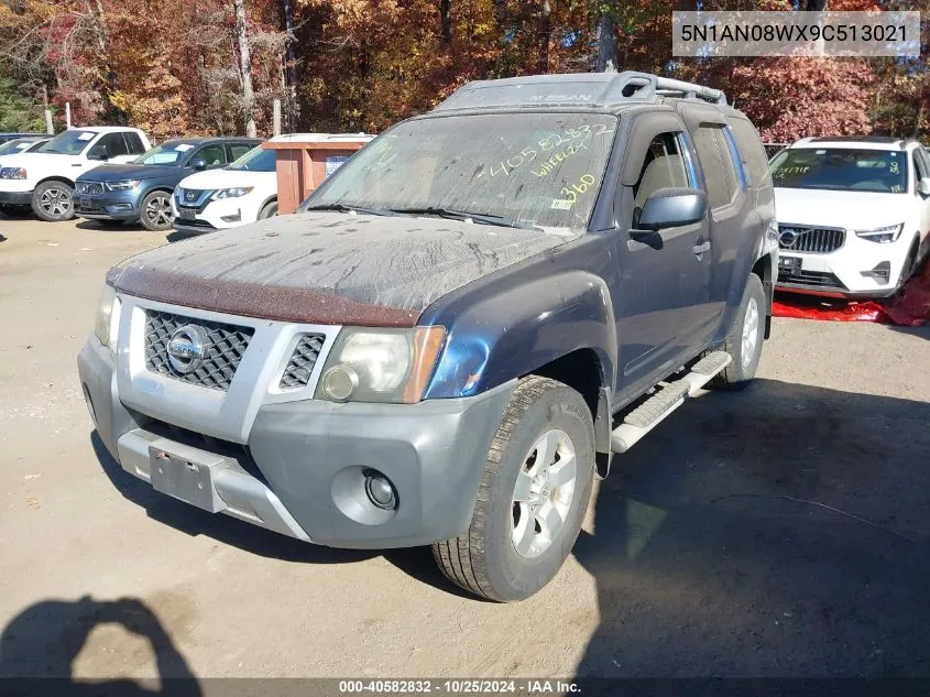 2009 Nissan Xterra S VIN: 5N1AN08WX9C513021 Lot: 40582832