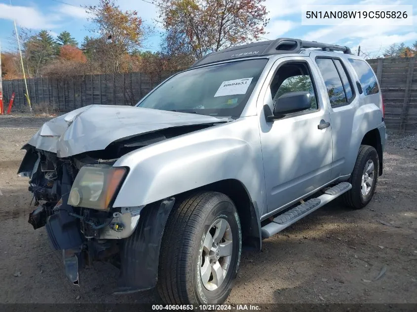 2009 Nissan Xterra S VIN: 5N1AN08W19C505826 Lot: 40604653