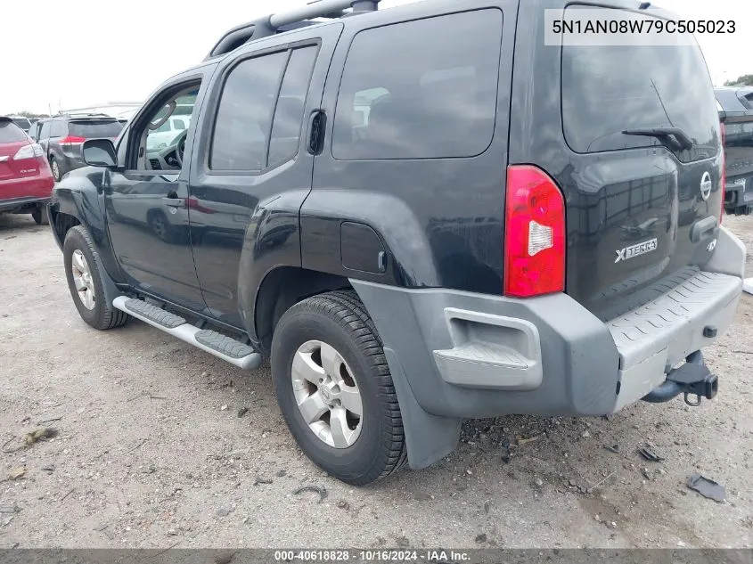 2009 Nissan Xterra S VIN: 5N1AN08W79C505023 Lot: 40618828