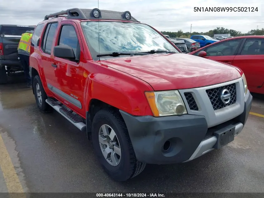 2009 Nissan Xterra Off Road VIN: 5N1AN08W99C502124 Lot: 40643144