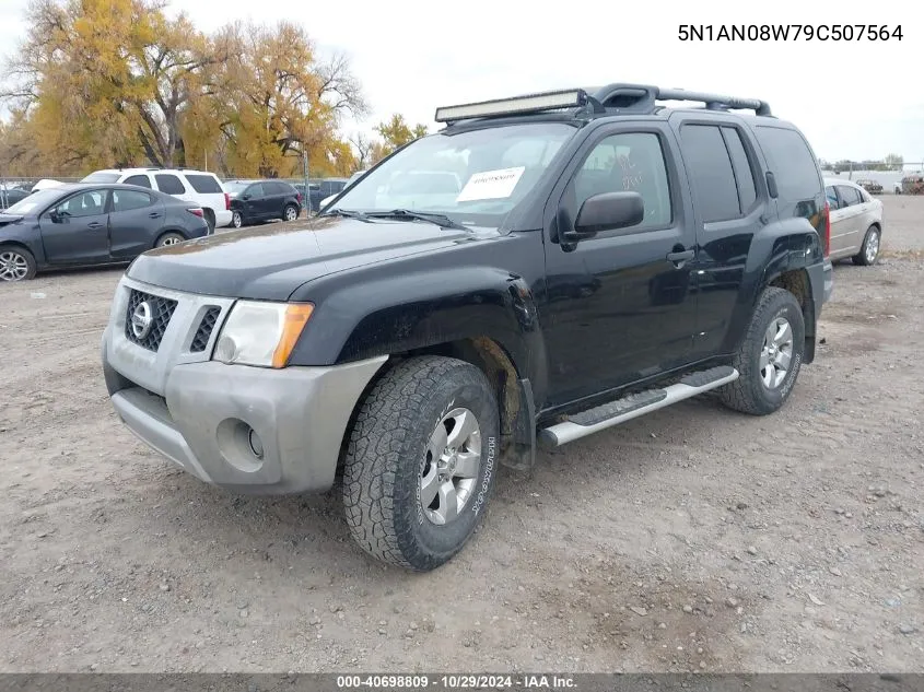 2009 Nissan Xterra S VIN: 5N1AN08W79C507564 Lot: 40698809