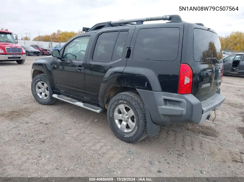 2009 Nissan Xterra S VIN: 5N1AN08W79C507564 Lot: 40698809