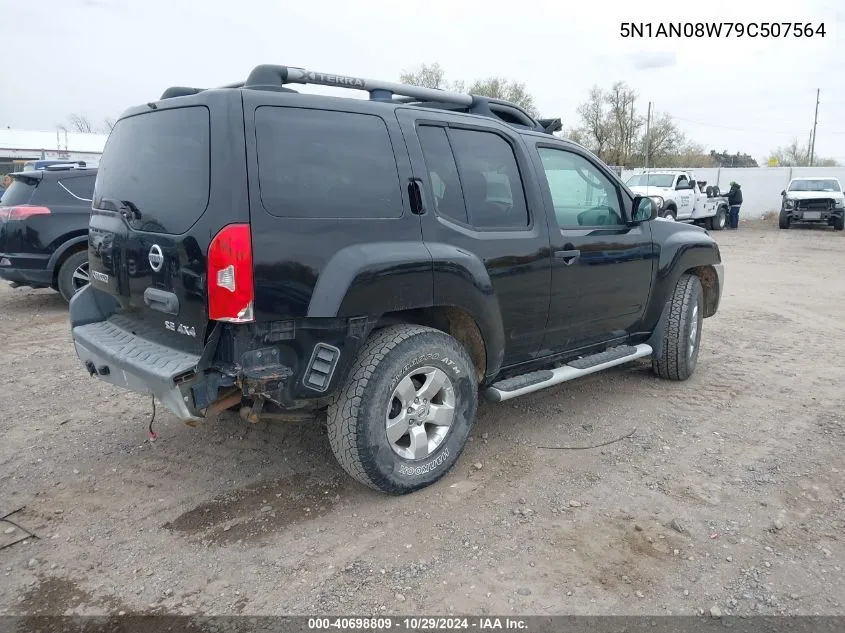 2009 Nissan Xterra S VIN: 5N1AN08W79C507564 Lot: 40698809