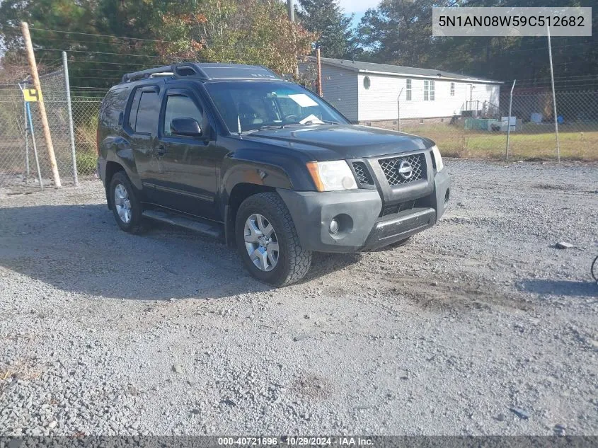 2009 Nissan Xterra Se VIN: 5N1AN08W59C512682 Lot: 40721696