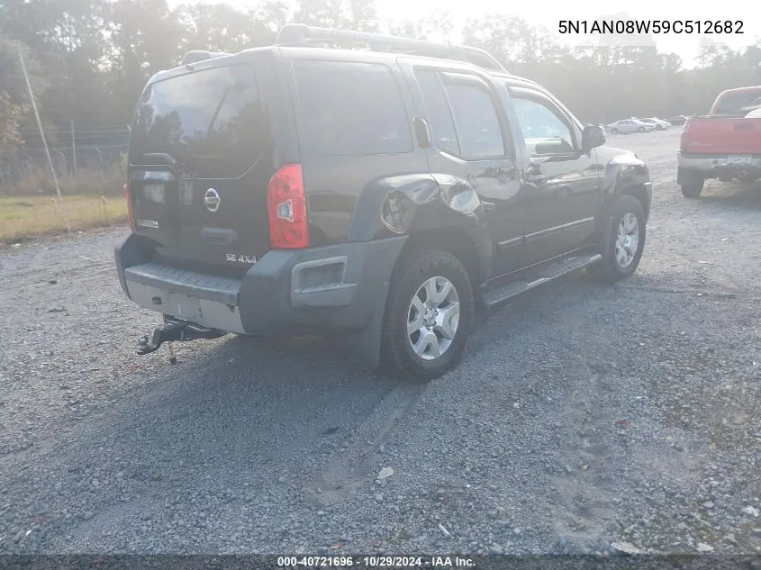 2009 Nissan Xterra Se VIN: 5N1AN08W59C512682 Lot: 40721696