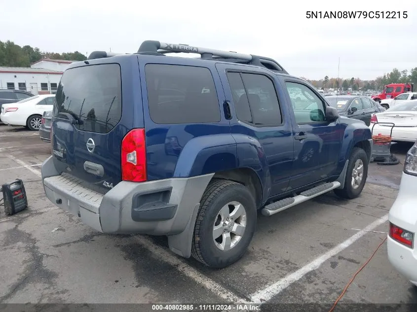 2009 Nissan Xterra S VIN: 5N1AN08W79C512215 Lot: 40802985