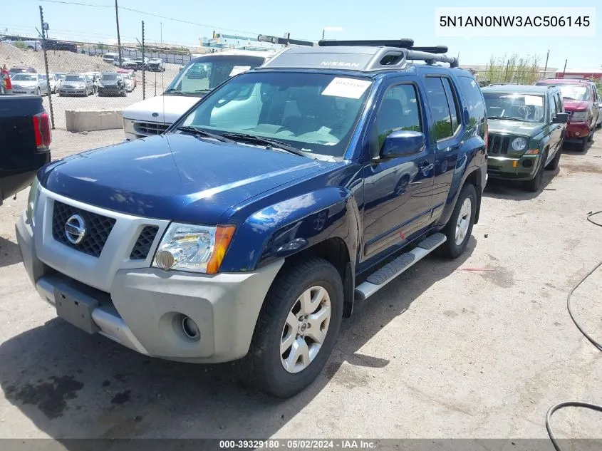 2010 Nissan Xterra Se VIN: 5N1AN0NW3AC506145 Lot: 39329180