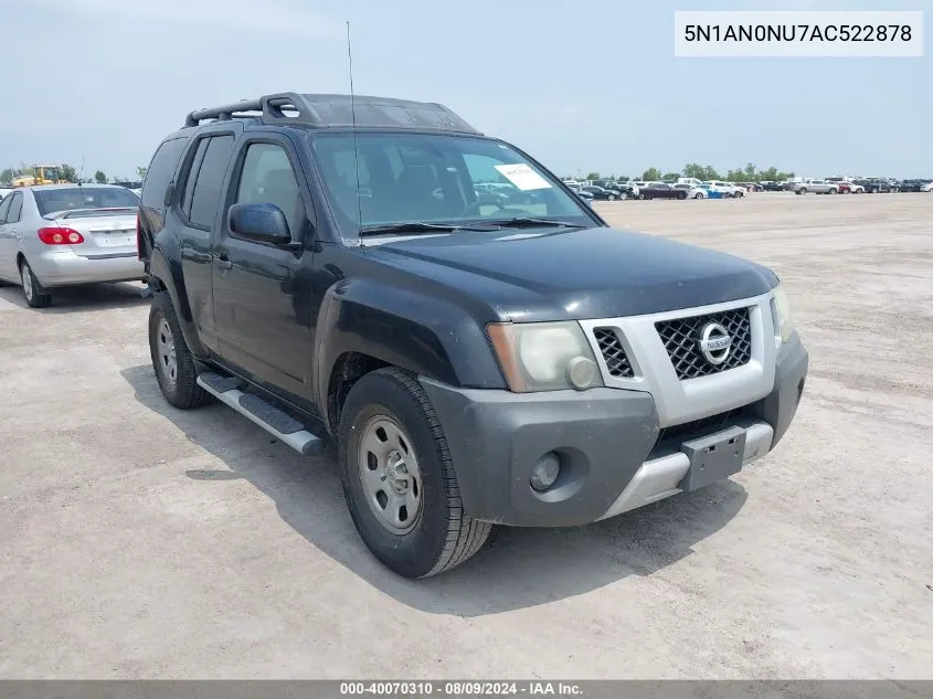 2010 Nissan Xterra S/Se/X VIN: 5N1AN0NU7AC522878 Lot: 40070310