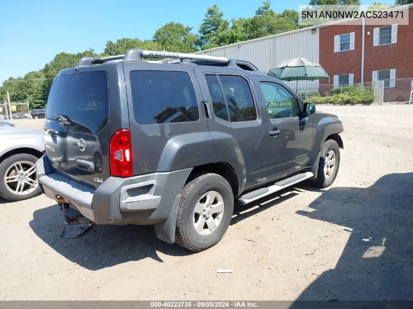 2010 Nissan Xterra S VIN: 5N1AN0NW2AC523471 Lot: 40223735