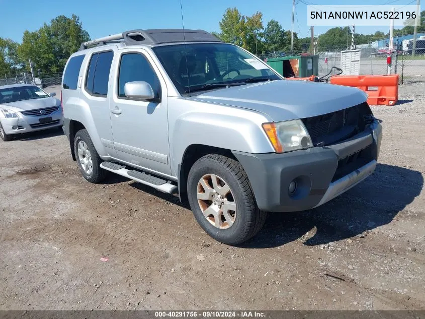 2010 Nissan Xterra Se VIN: 5N1AN0NW1AC522196 Lot: 40291756