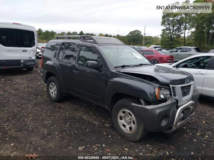 2010 Nissan Xterra X VIN: 5N1AN0NW6AC509959 Lot: 40329945