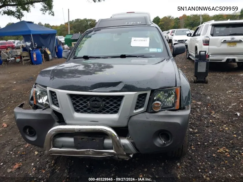 2010 Nissan Xterra X VIN: 5N1AN0NW6AC509959 Lot: 40329945