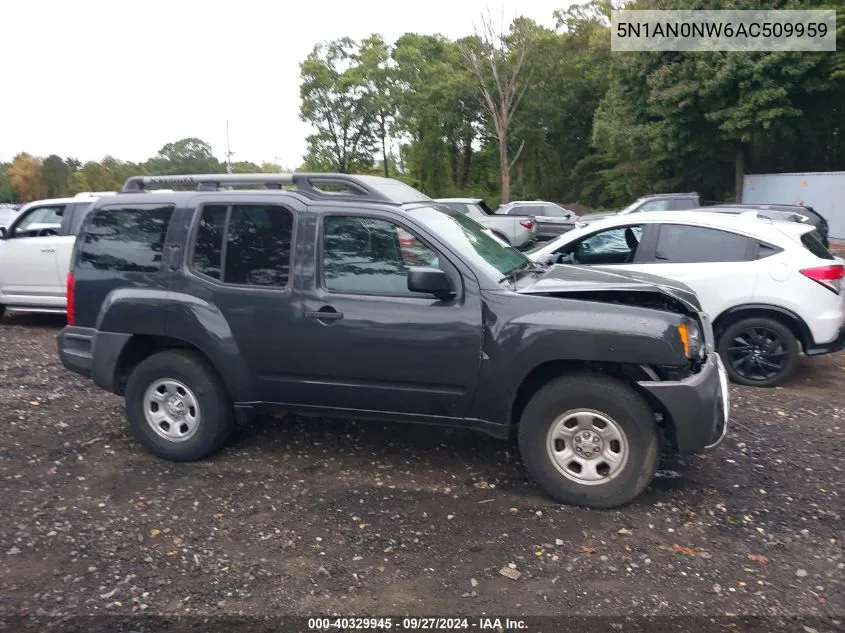 2010 Nissan Xterra X VIN: 5N1AN0NW6AC509959 Lot: 40329945